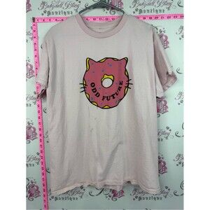 Odd Future tshirt top Light Pink Donut Cat Graphic Tee